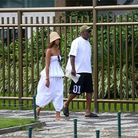 Idris Elba passeia no Rio com a esposa, Sabrina Dhowre Elba (Foto: reprodução/J C Pereira/AgNews) Lorena Bueri