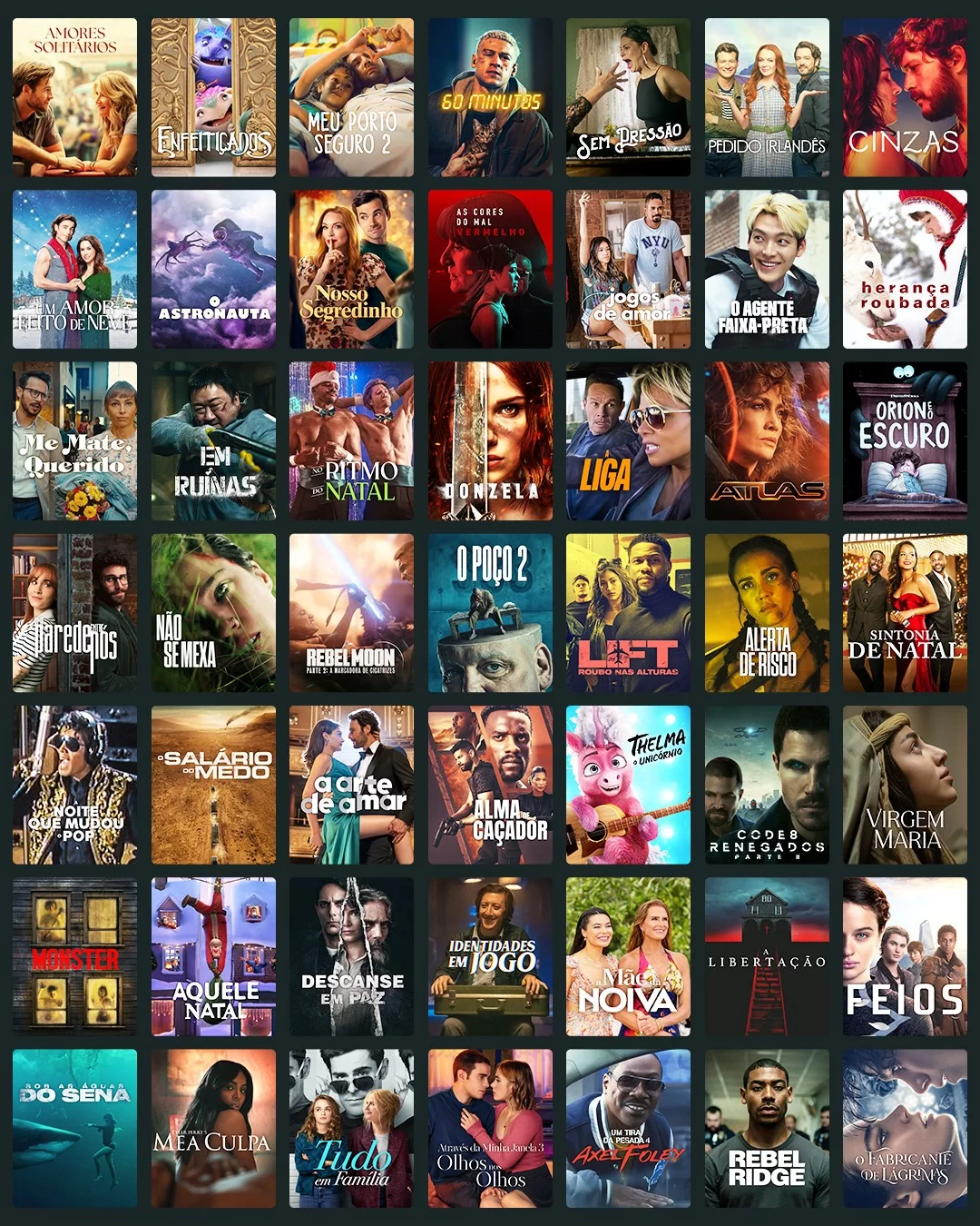 Catalogo de filmes da Netflix (Foto: reprodução/Instagram/@netflixbrasil)