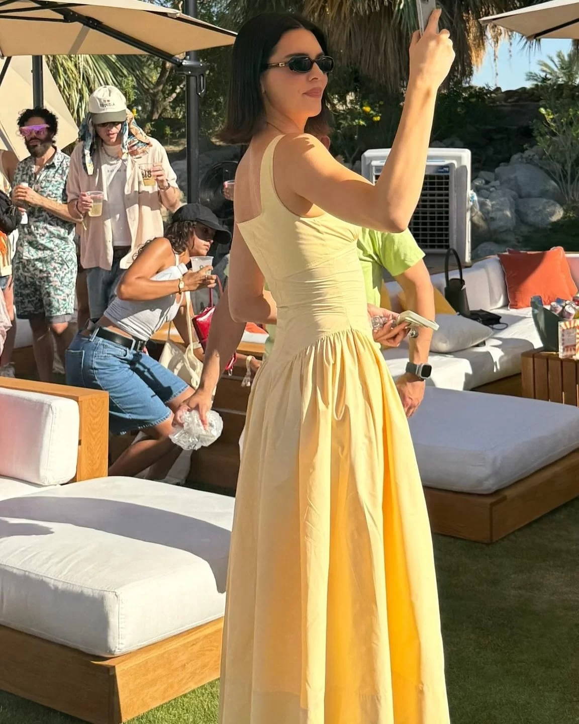 Kendall Jenner no Coachella (Foto: reprodução/Instagram/@hylentino) Lorena Bueri