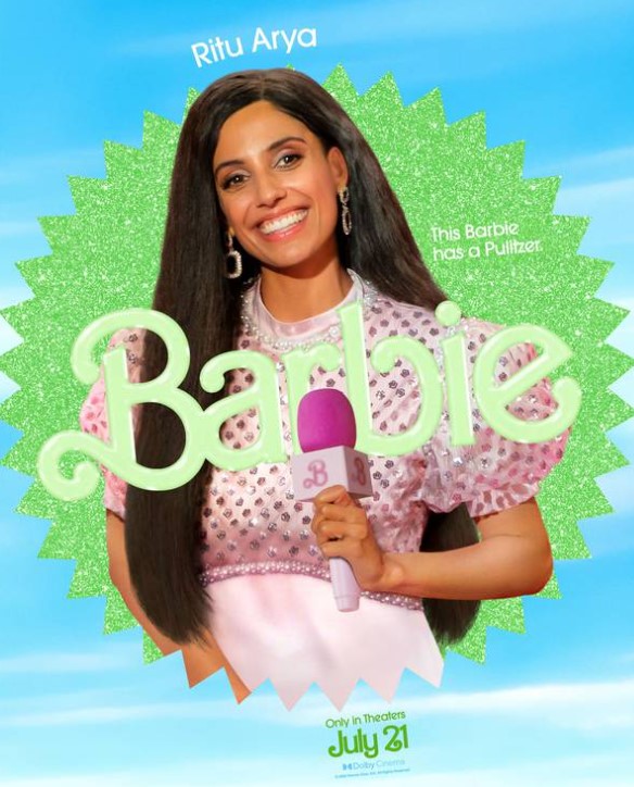 Ritu Arya como Barbie Reprodução/Divulgação