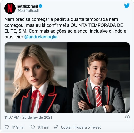 DATA DE ESTREIA DA 6 TEMPORADA DE ELITE NA NETFLIX 