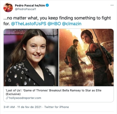 The Last of Us: Pedro Pascal e Bella Ramsey, de Game of Thrones, são  confirmados na série da HBO