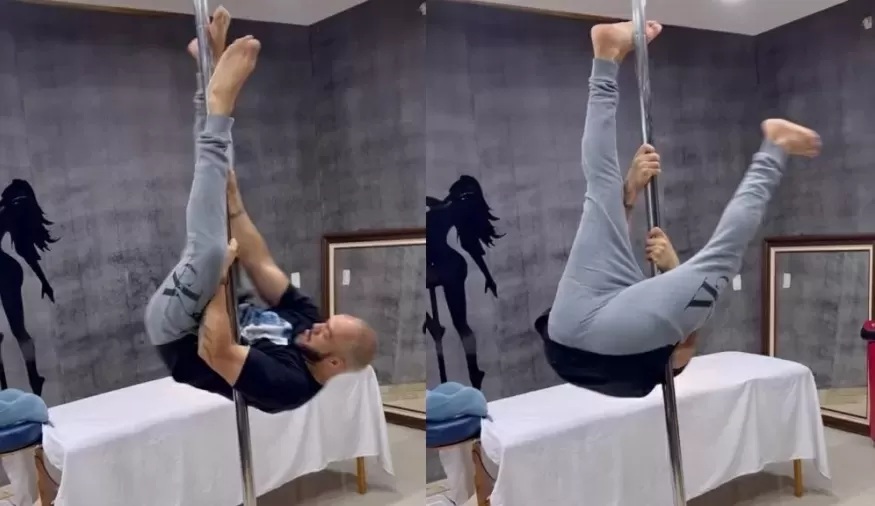 Gracyanne Barbosa filma Cantor Belo dançando no pole dance Lorena Bueri