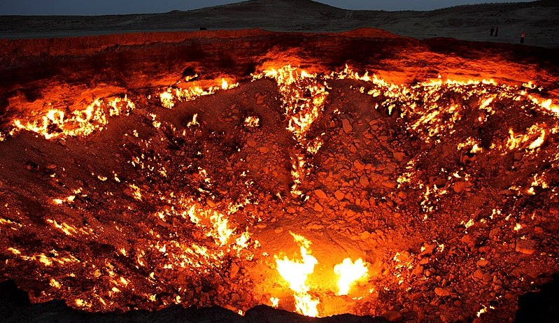 Porta do Inferno, cratera do Turcomenistão, pode ser fechada