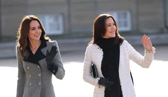 Kate Middleton se encontra com Princesa Mary em viagem real à Dinamarca