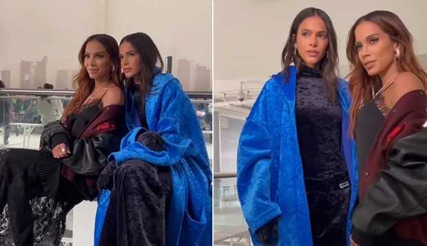 Anitta e Bruna Marquezine na Semana de Moda de Paris