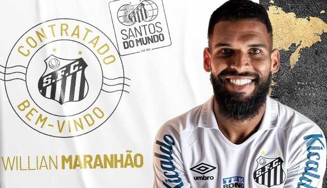 Willian Maranhão é o novo reforço do Santos: 'É uma felicidade enorme'