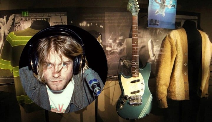 Guitarra de Kurt Cobain do clipe de “Smells Like Teen Spirit” vai a leilão Lorena Bueri
