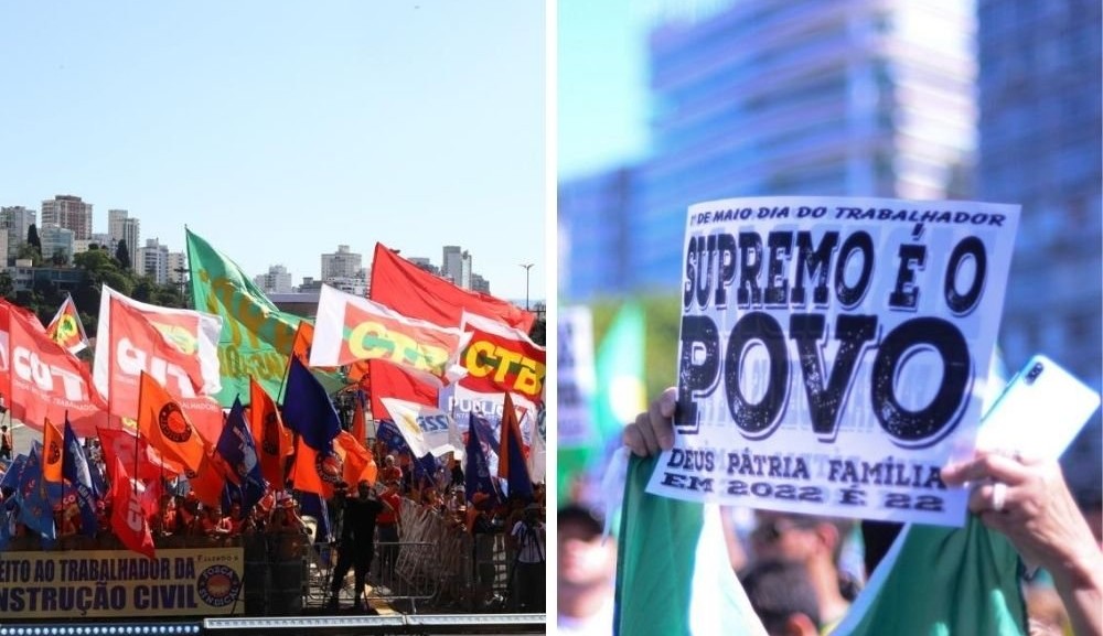 Apoiadores de Bolsonaro e Lula vão as ruas no dia do trabalhador  Lorena Bueri