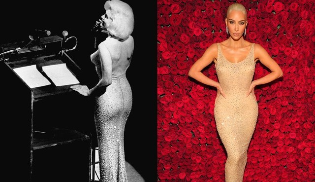 Kim Kardashian usou vestido original de Marilyn Monroe no tapete vermelho do Met Gala 2022