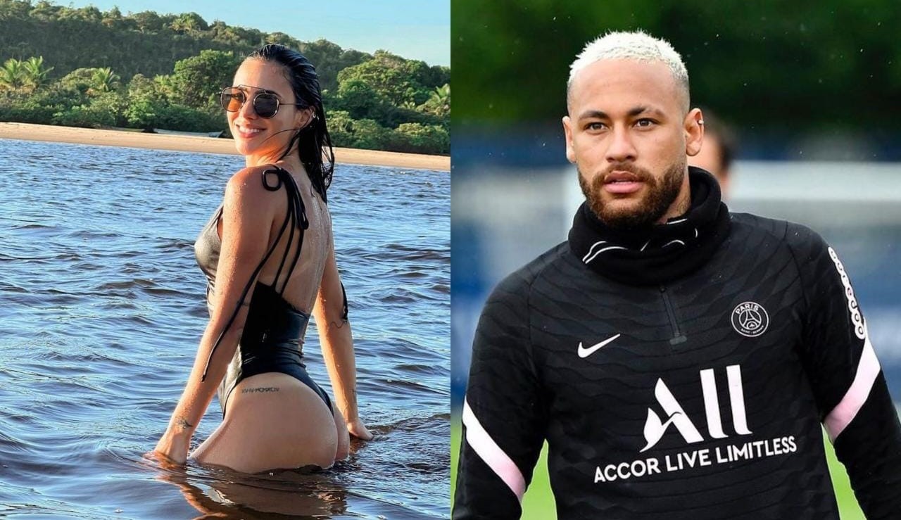 Bruna Biancardi posa de maiô e recebe um emoji apaixonado do jogador Neymar Jr. nos comentários