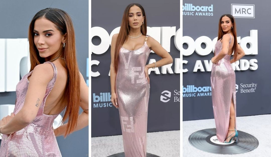 Billboard Music Awards 2022: Anitta usa look rosa metálico de collab Versace e Fendi na premiação Lorena Bueri