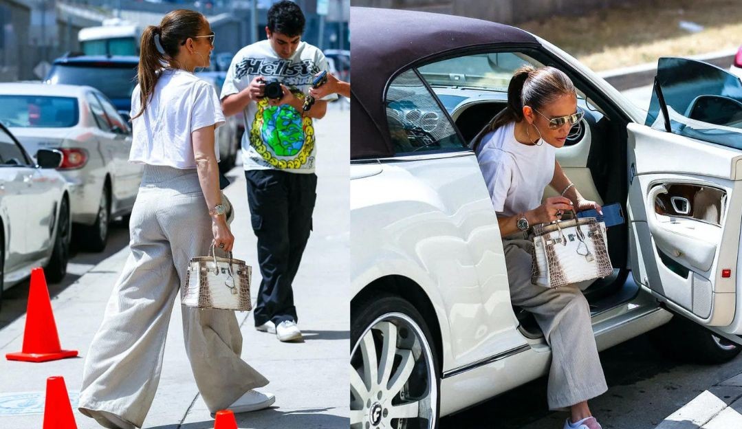 Jennifer Lopez usa bolsa avaliada em US$100 mil dólares