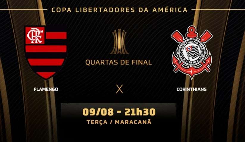 Corinthians e Flamengo fazem duelo decisivo por uma vaga na  próxima fase da Libertadores