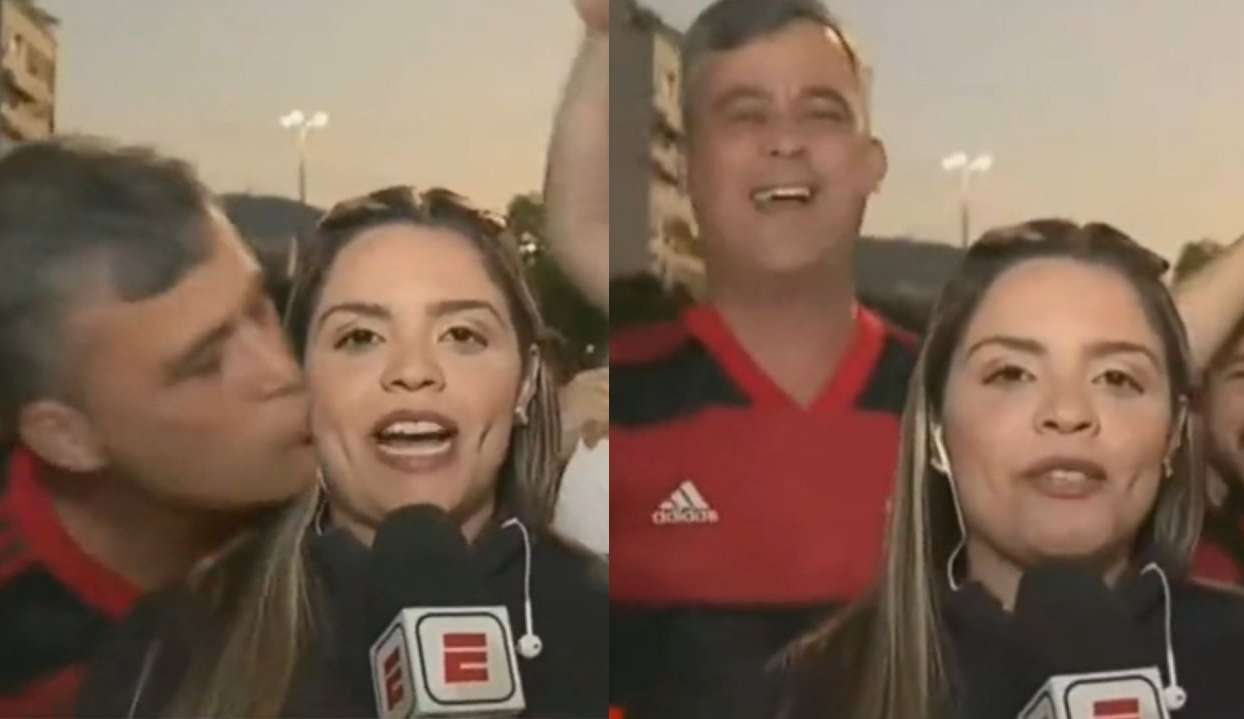 Torcedor do Flamengo que beijou jornalista é denunciado por assédio Lorena Bueri