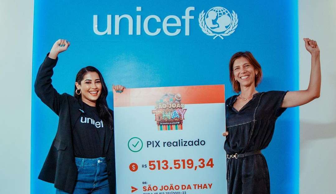 São João de Thaynara OG arrecada mais de R$ 500 mil em doações para a Unicef