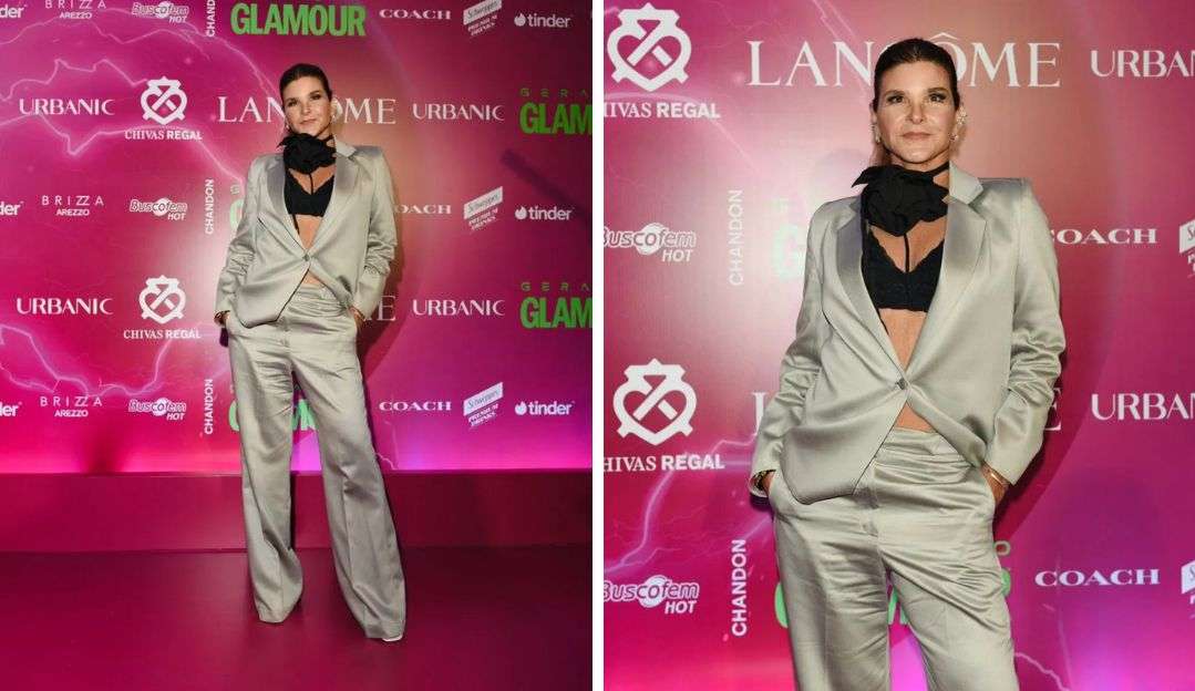 Cristiana Oliveira usa terno na premiação Geração Glamour 2022 Lorena Bueri