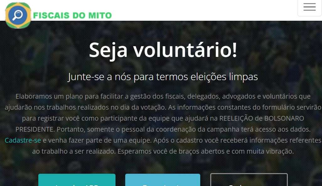 TSE manda remover site falso de inscrições de 'fiscais' de Bolsonaro