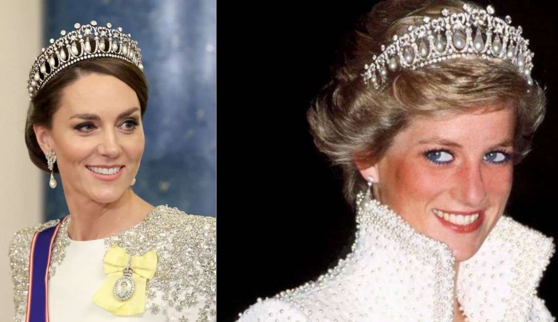 Kate Middleton é elogiada, após aparecer usando a tiara favorita de Diana Lorena Bueri