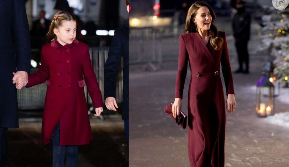Kate Middleton e Charlotte optam por roupas combinando Lorena Bueri