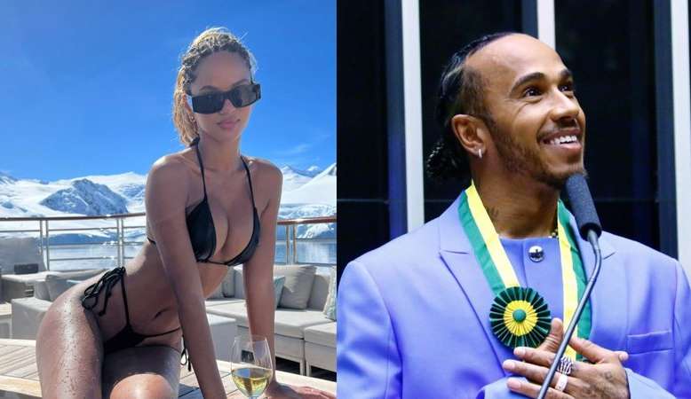 Modelo brasileira Juliana Nalú é considerada novo affair de Lewis Hamilton 