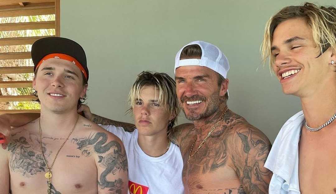 David Beckham posta foto com filhos e arranca elogios da web Lorena Bueri
