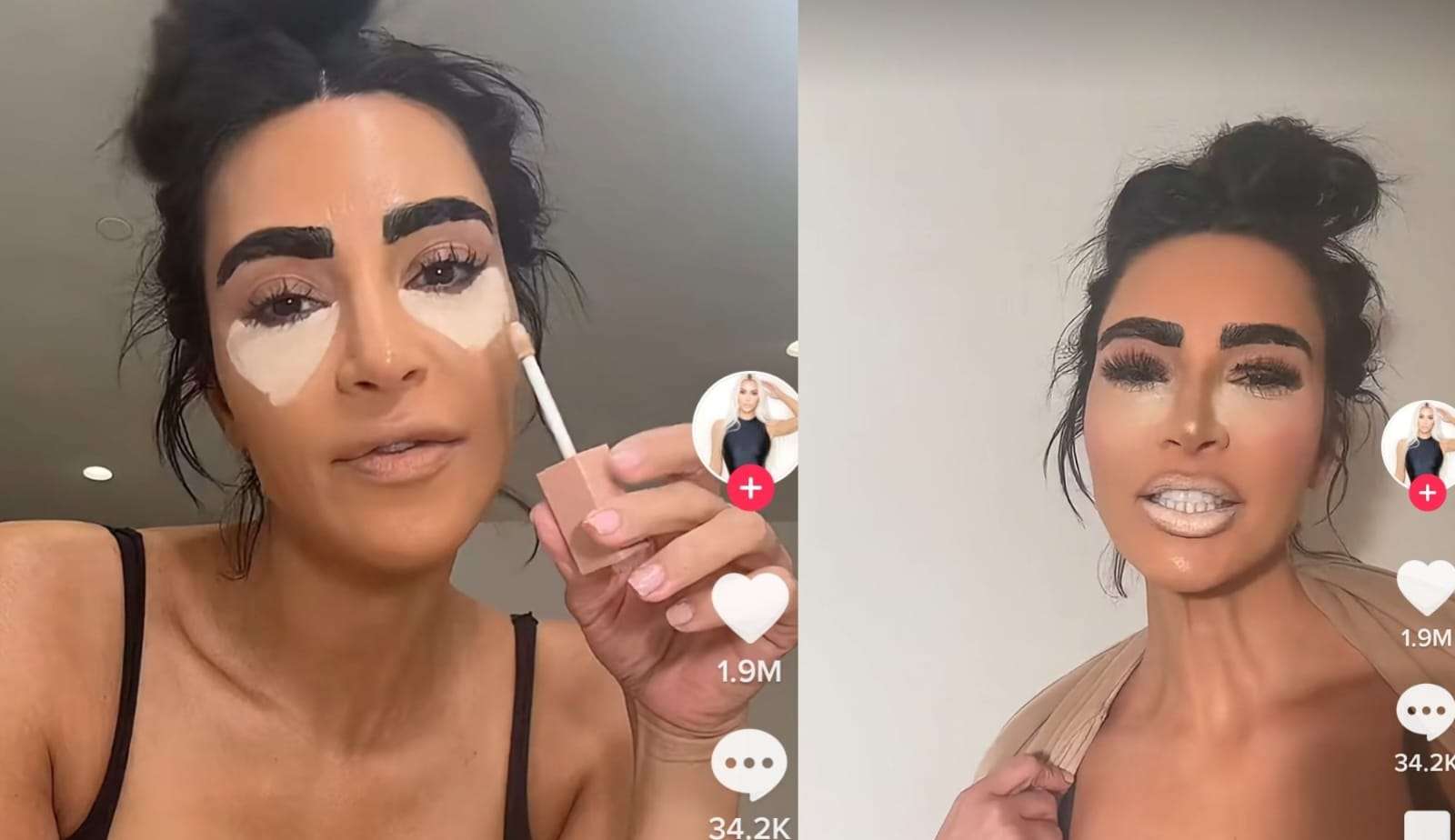 Kim Kardashian usa produtos de Kylie Jenner para fazer desafio no TikTok Lorena Bueri