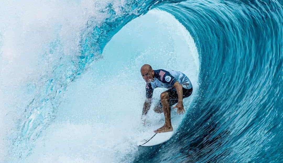 O surfista norte-americano Kelly Slater sonha com a próxima olimpíadas Paris 2024