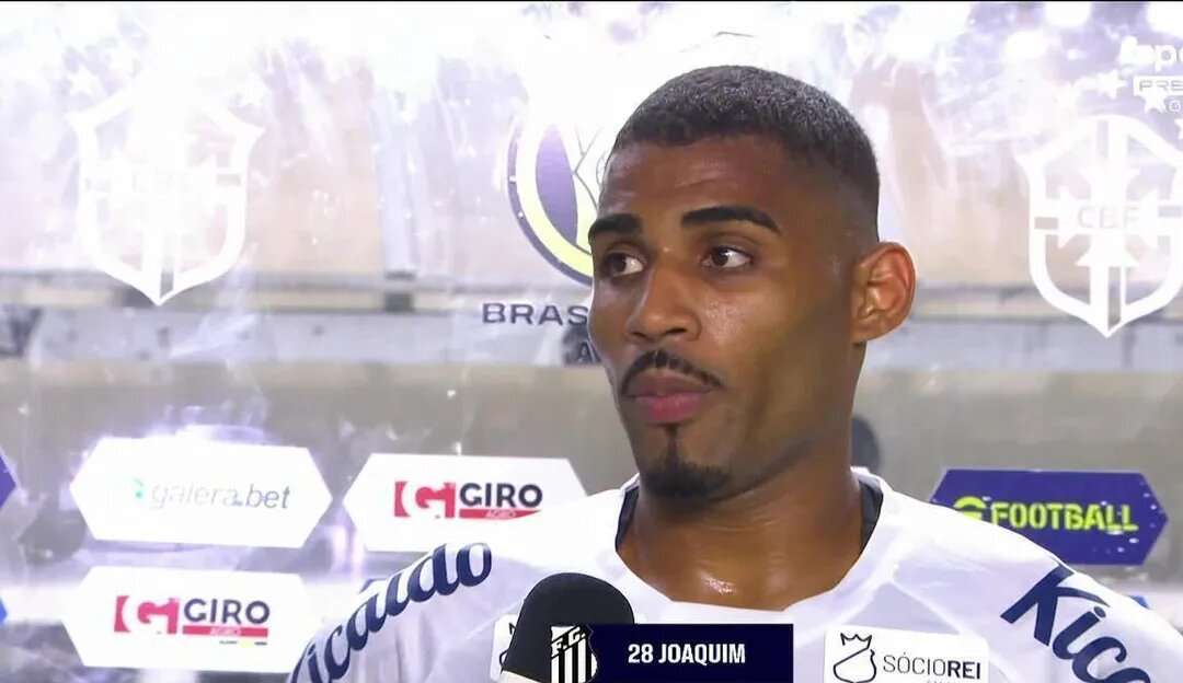 Joaquim, zagueiro do Santos, valoriza empate contra o Palmeiras Lorena Bueri