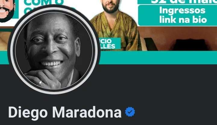Hacker invade perfil de Maradona nas redes sociais e coloca foto de Pelé Lorena Bueri