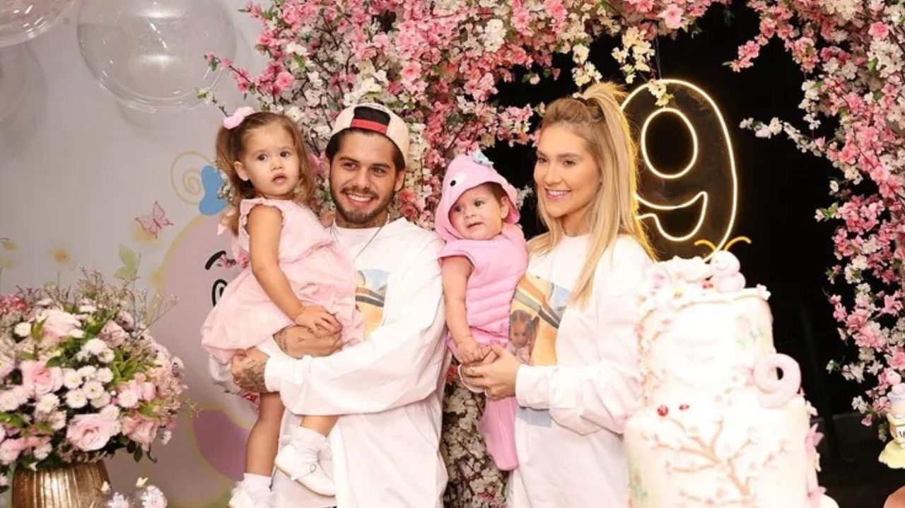 Virginia e Zé Felipe celebram os 9 meses de sua filha caçula Lorena Bueri