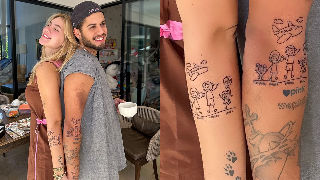 Zé Felipe faz tatuagem em homenagem à família  Lorena Bueri