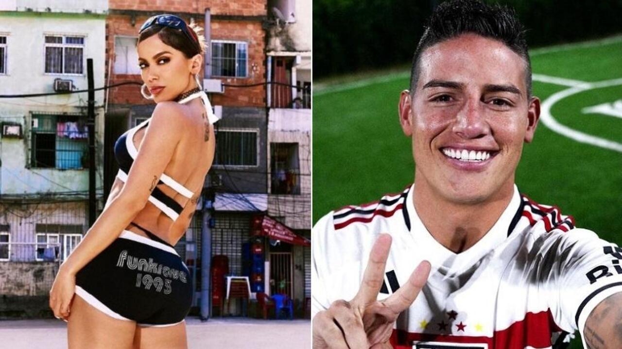 Anitta fica surpresa ao ver postagem de James Rodríguez com a camisa tricolor Lorena Bueri