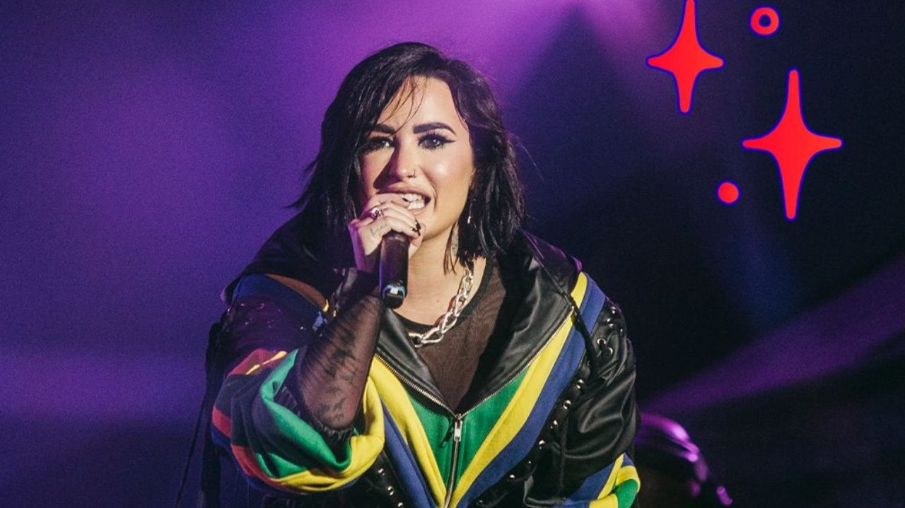 The Town: Demi Lovato assume skin rockeira no palco Skyline Lorena Bueri