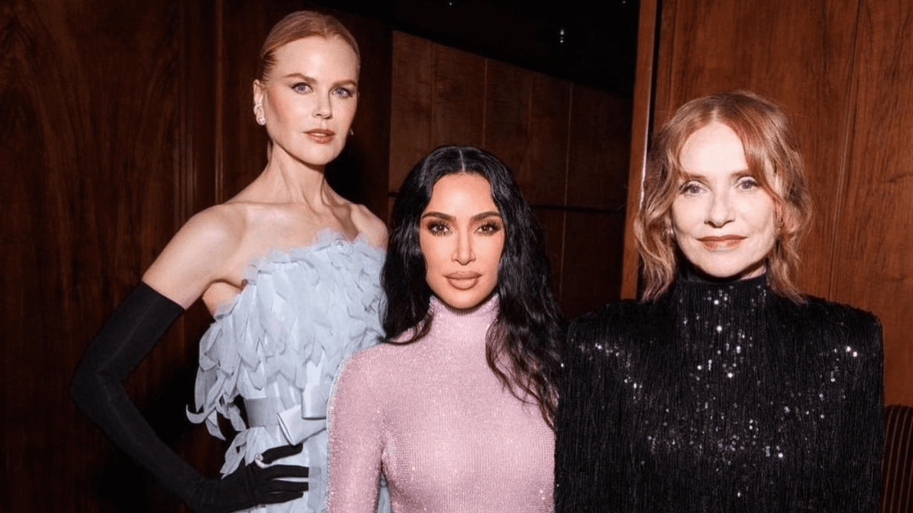 Kim Kardashian, Nicole Kidman e Isabelle Huppert posam em Jantar Kering em NY Lorena Bueri