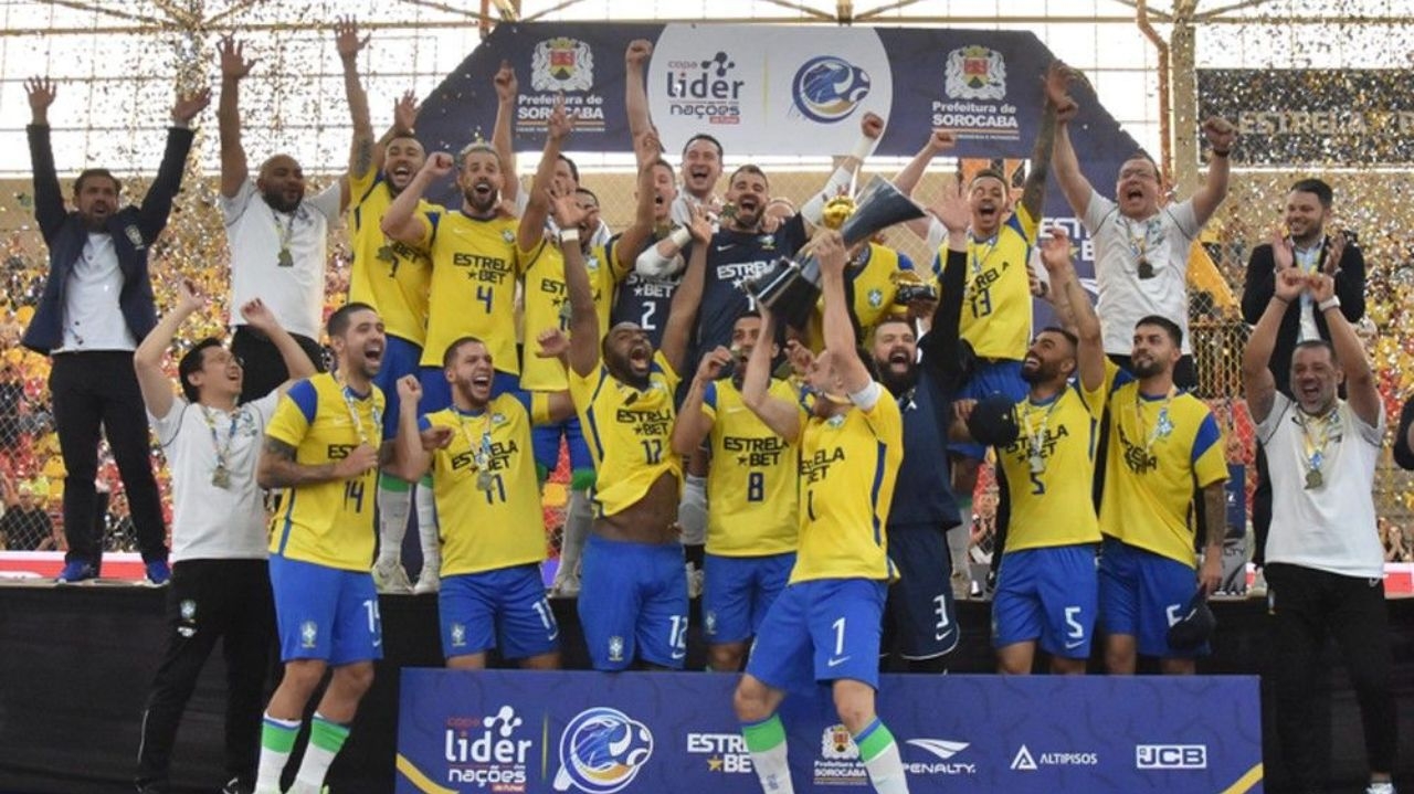 Brasil vence o Irã e conquista o título da Copa das Nações de Futsal Lorena Bueri