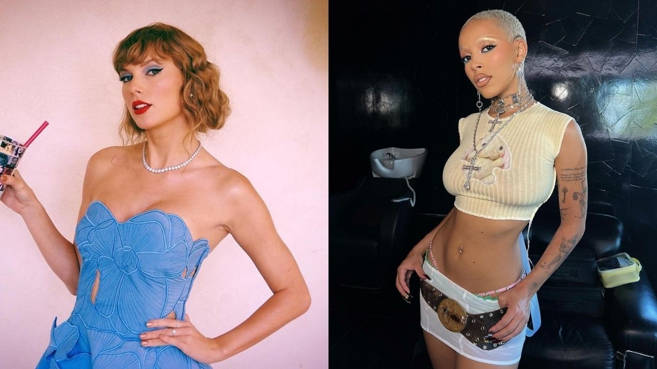 Taylor Swift e Doja Cat disputam por primeira posição na Billboard Hot 100 Lorena Bueri