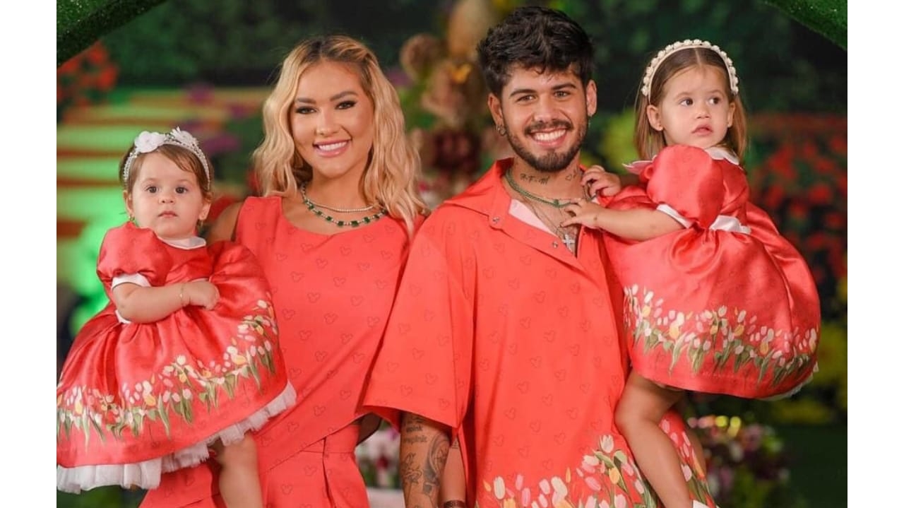 Virginia e Zé Felipe comemoram festa de um ano da filha Maria Flor Lorena Bueri