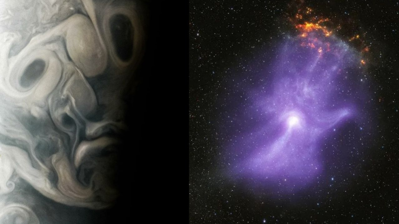 NASA compartilha imagens assustadoras que mostram 'rosto' em Júpiter e nebulosa em forma de mão Lorena Bueri