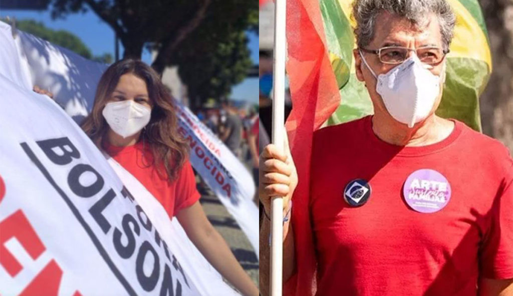  Famosos comparecem a passeata contra governo Bolsonaro Lorena Bueri