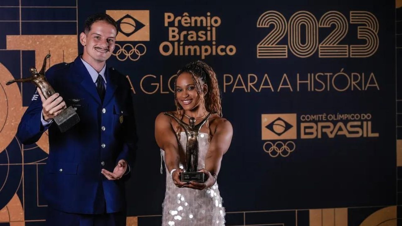 Rebeca Andrade e Marcus D’Almeida vencem o “Troféu Rei Pelé” no Prêmio Brasil Olímpico Lorena Bueri