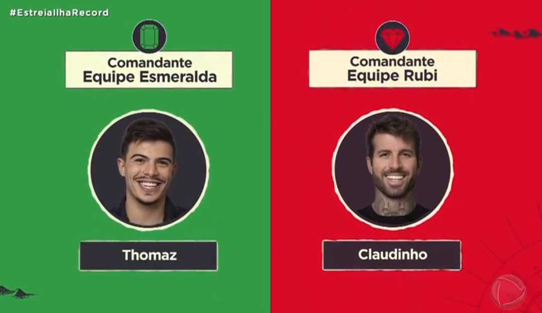 Thomaz Costa e Claudinho Matos são os Comandantes das equipes Esmeralda e Rubi