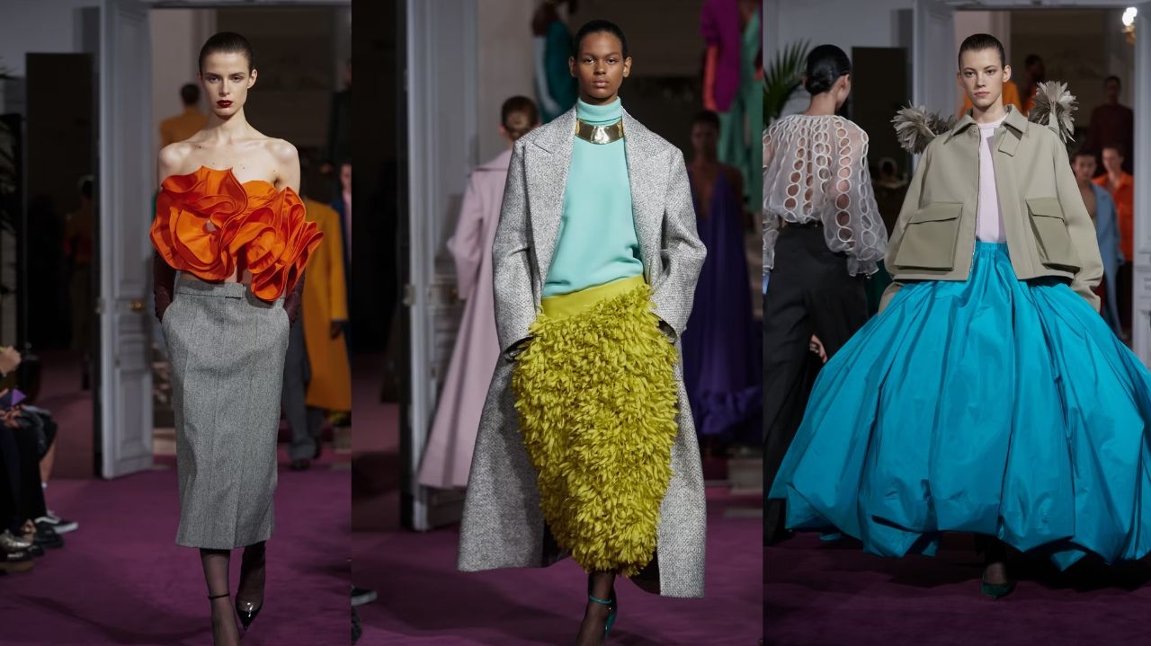 Valentino: desfile chama a atenção por cores e versatilidade das peças Lorena Bueri