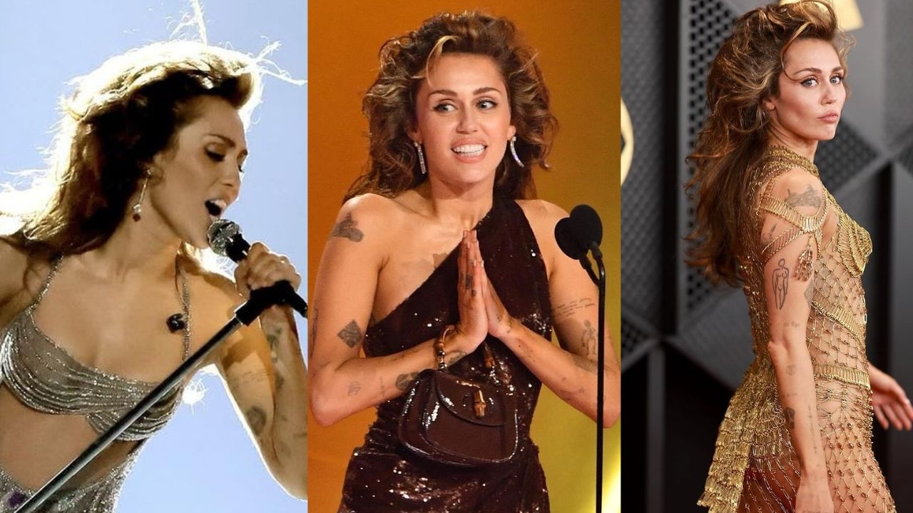 Destaque no Grammy: Miley Cyrus esbanja beleza e glamour em seus looks para o evento Lorena Bueri