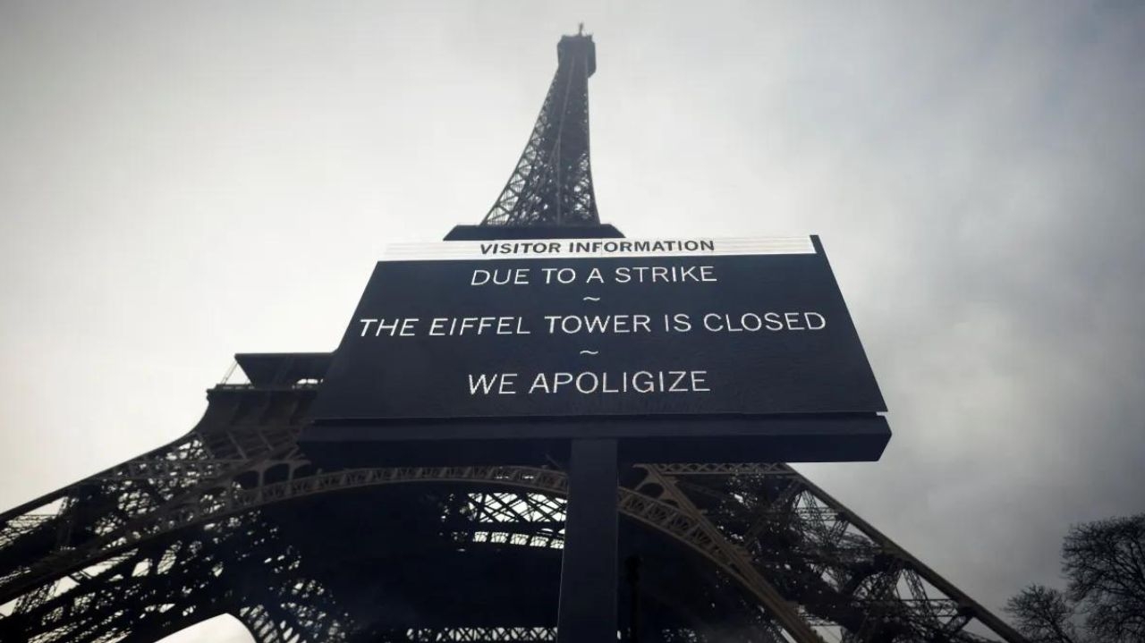 Greve de funcionários deixa, temporariamente, Torre Eiffel fechada pela 3ª vez  Lorena Bueri