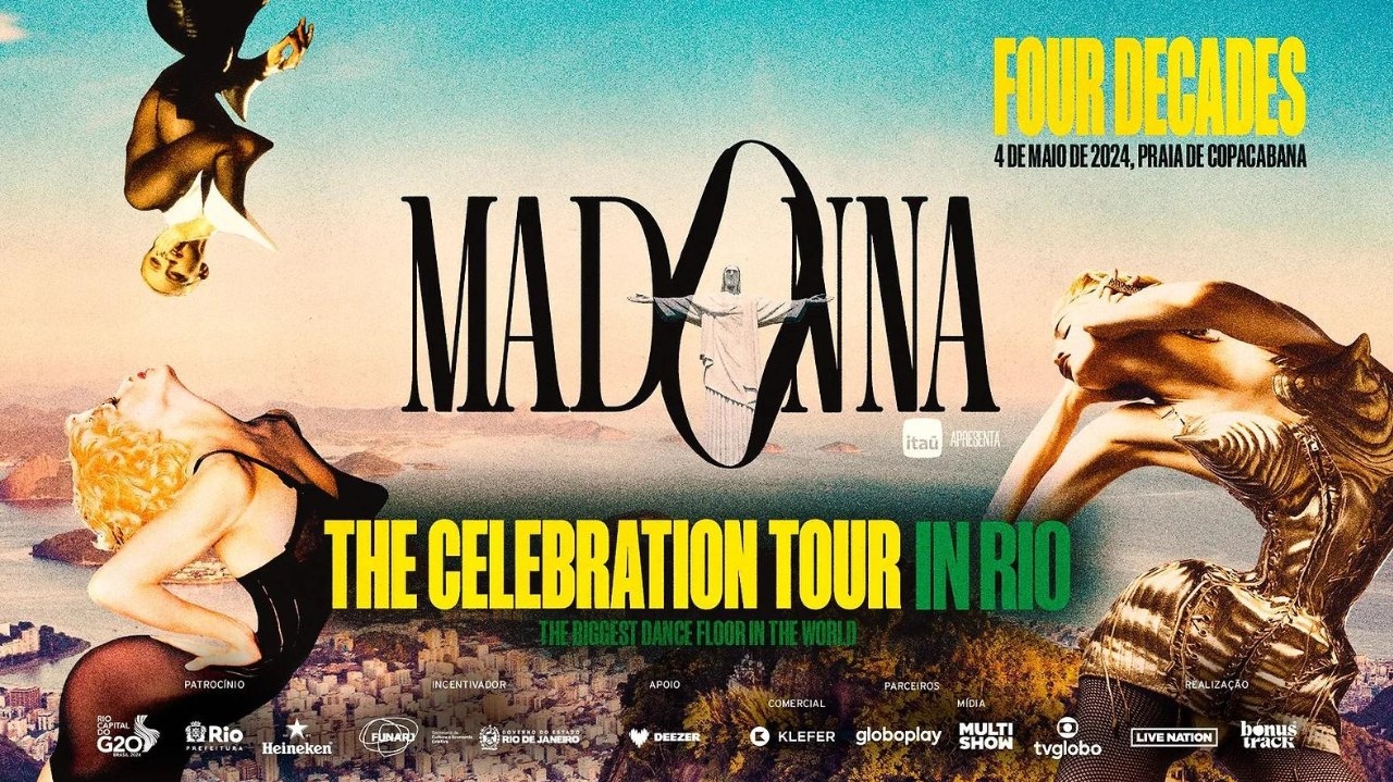 The Celebration Tour In Rio: saiba detalhes sobre o show de Madonna na praia de Copacabana Lorena Bueri