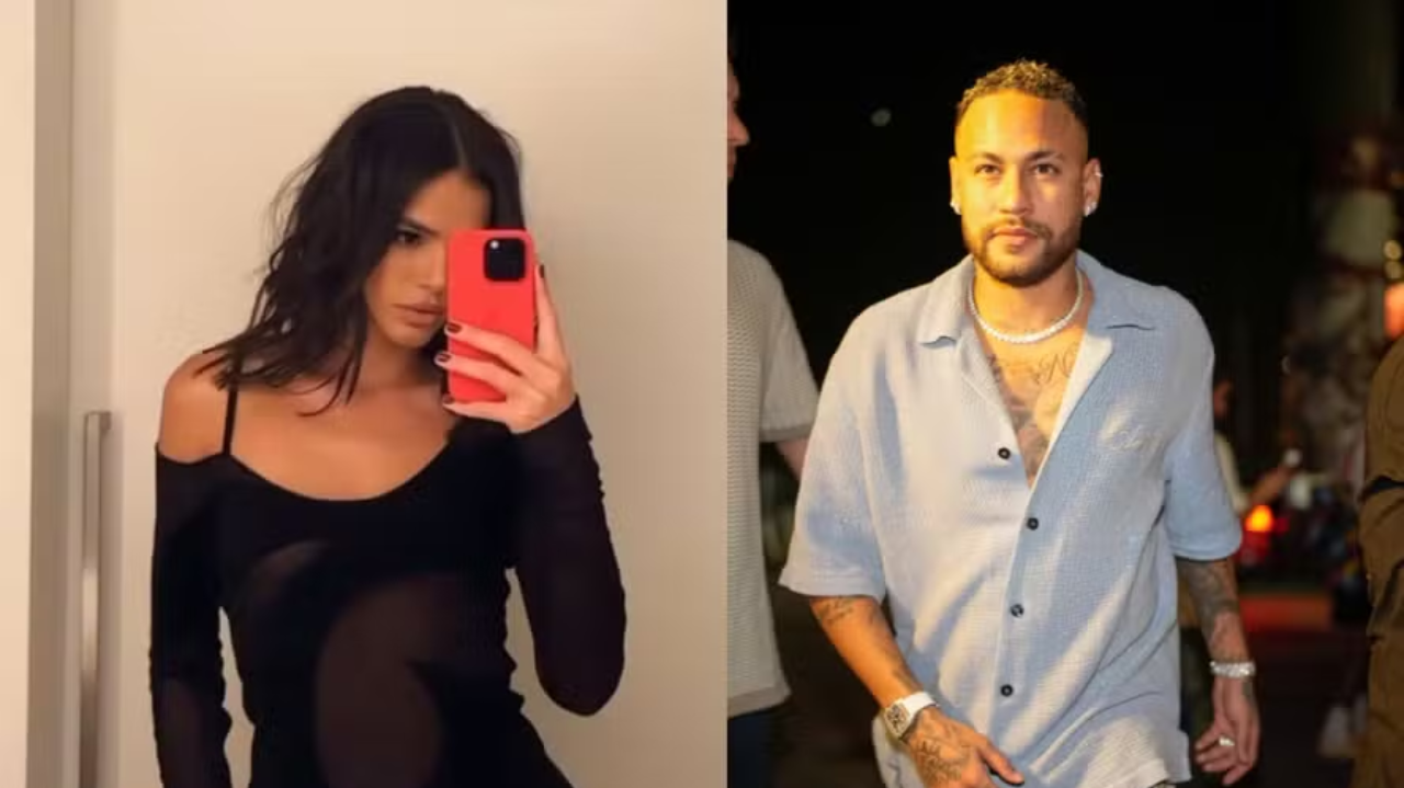 Reencontro: Bruna Marquezine e Neymar se cumprimentam na festa de Anitta Lorena Bueri