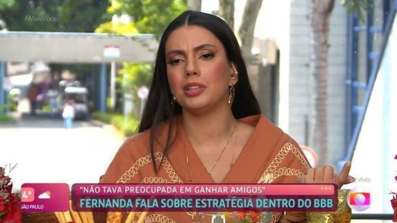 Fernanda assume que ficou desconfortável durante entrevista com Ana Maria Braga Lorena Bueri