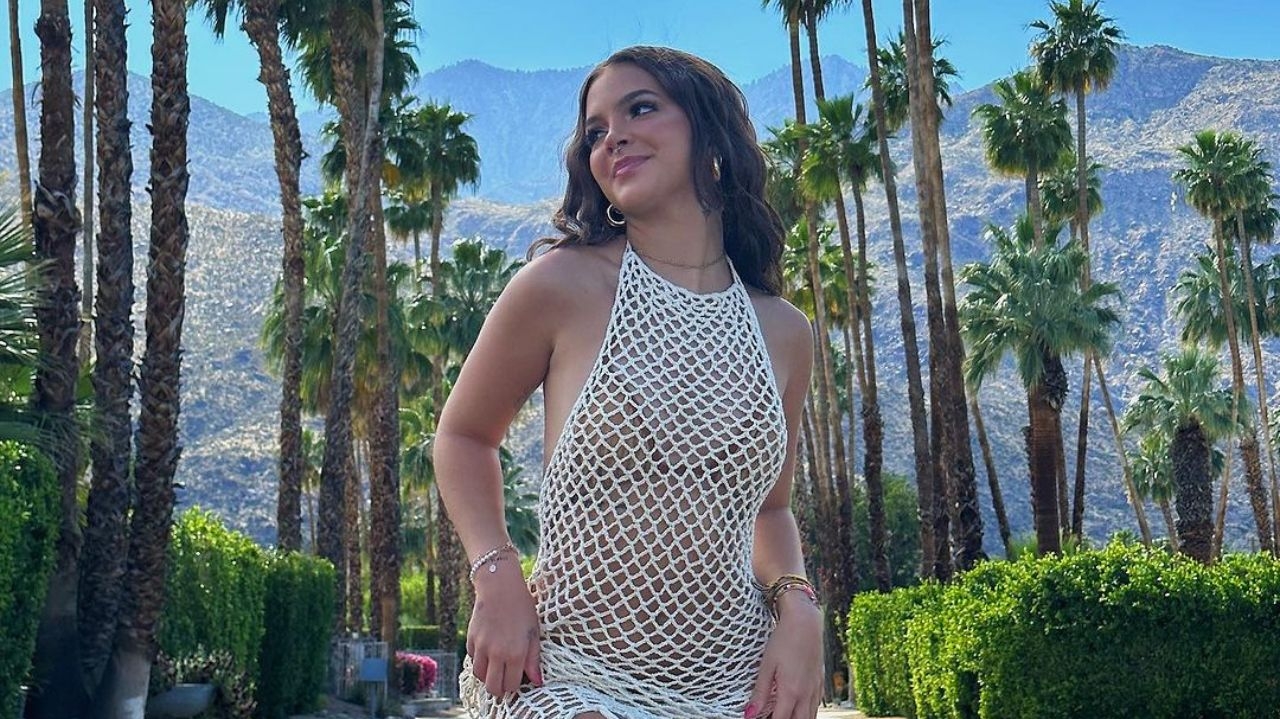 Mel Maia usa vestido com transparência em passeio pela Califórnia Lorena Bueri