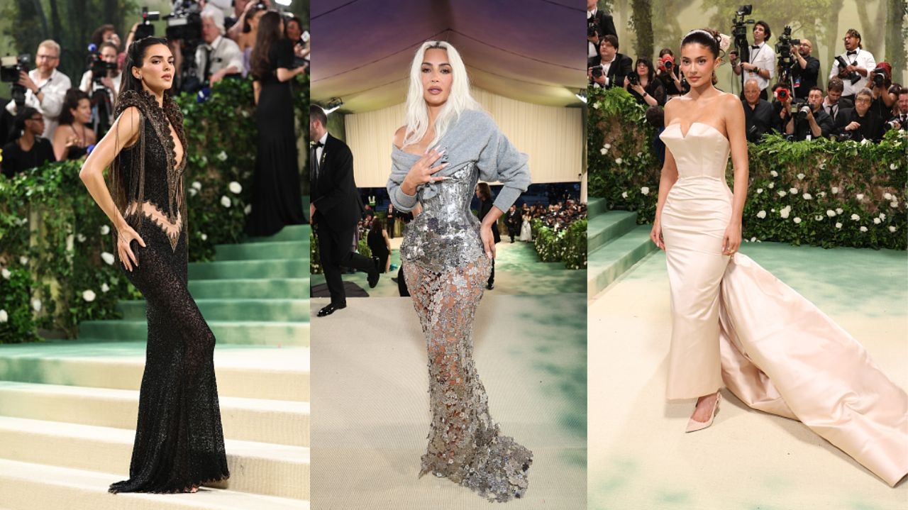 Kim Kardashian, Kylie e Kendall Jenner marcam presença no Met Gala 2024 Lorena Bueri